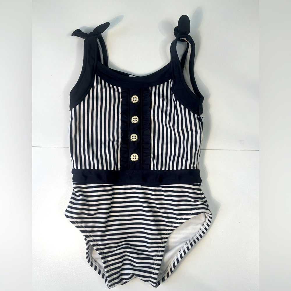 Janie & Jack Adorable Navy Stripe Sailor Bathing suit 6-12 months
